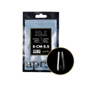 Apres Gel-X Tips Sculpted Coffin Medium 50PK SCM5.5