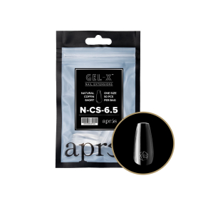 Apres Gel-X Tips Natural Coffin Short Refill Bag NCS6.5