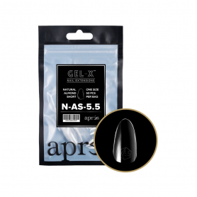 Apres Gel-X Soft Gel Tips Natural Almond Short 50PcsN-AS-5.5