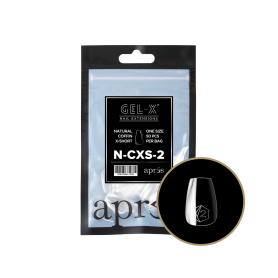 Apres Gel-X Tips Natural Coffin X-Short Refill Bag NCXS2