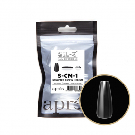 Apres Gel-X Tips Sculpted Coffin Medium 50PK SCM1