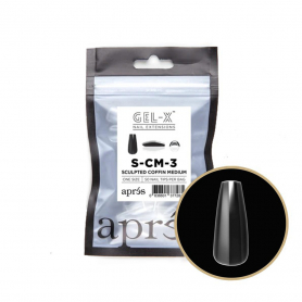 Apres Gel-X Tips Sculpted Coffin Medium 50PK SCM3