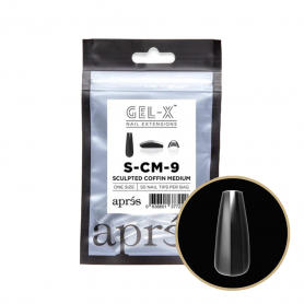 Apres Gel-X Tips Sculpted Coffin Medium 50PK SCM9/77229