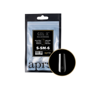 Apres Gel-X Individual Tips Sculpted Square Medium 50PK SSM6