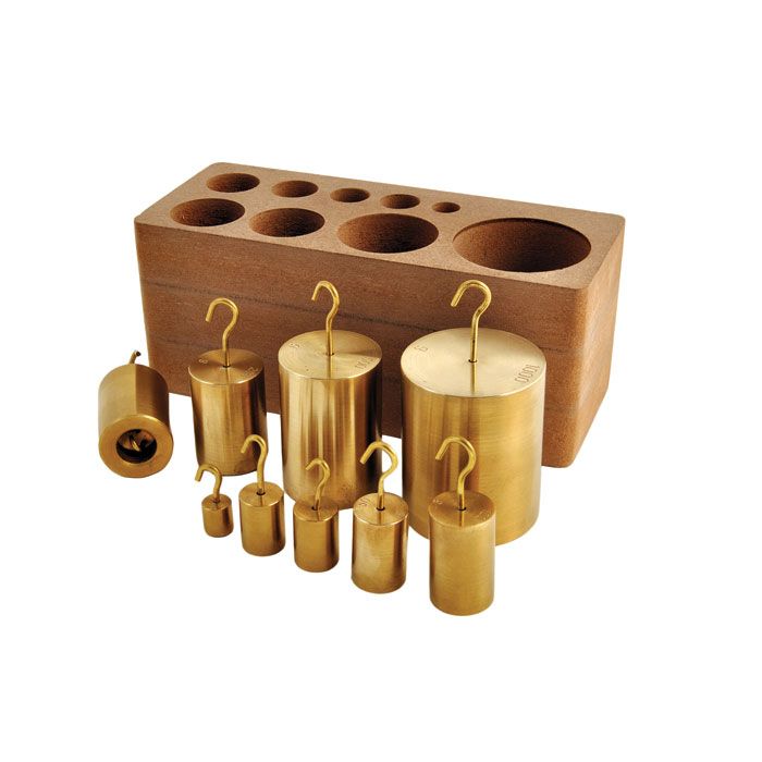 Hooked Brass Weight Set, 10g1000g Westlab