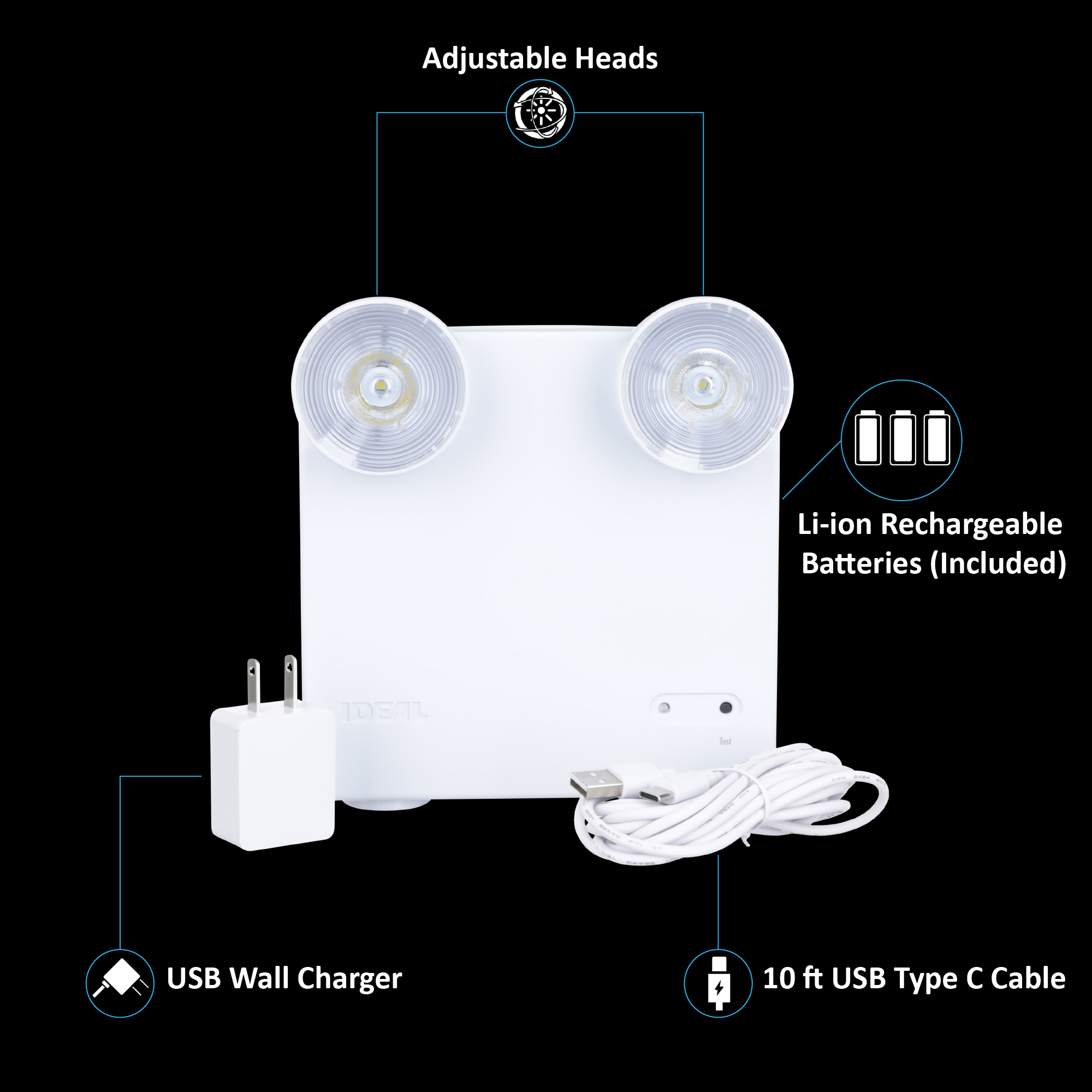 thumbnail image 2 of LED Emergency Lights 8 Pack, LED Emergency Light For Business Commercial LED Emergency Lights With Battery Backup, Indoor Emergency Exit Lighting For Hallways Stairways Wall Mount White 2 of 12