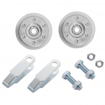 Garage Door Pulleys, 3 With Fork And Bolts (2-Pack)