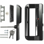 Patio Door Handle Set with Keyed Lock (Black)