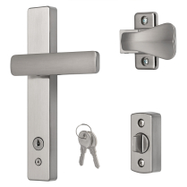 EL Lever Handle with Keyed Deadbolt - 2 Posts with Tie Down Screw