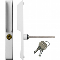 Patio Door Handle Surface Mount Locking Unit, White