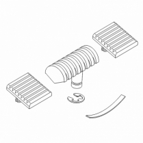 Parts Kit for SK800K Handle - Caps, Button, Spring Clip and Lock Spring, Black