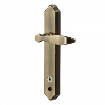 Discontinued: Ml Lever Set With Keyed Deadbolt, Antique Brass (2 Posts With Tie Down Screw)