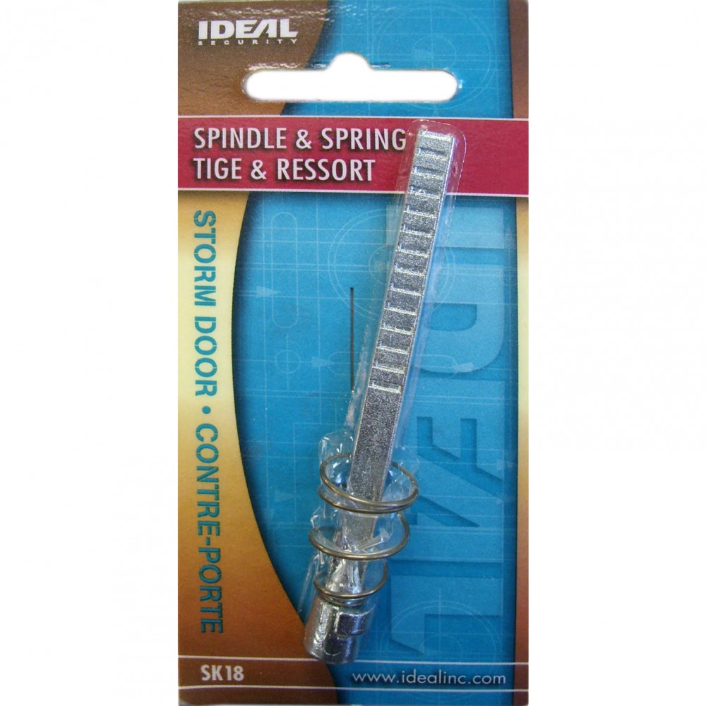 Replacement Spindle & Spring For Doors Up To 2.125", Zinc