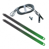 Garage Door Springs With Safety Cables, For 115 lbs To 125 lbs Doors, Green (2-Pack)