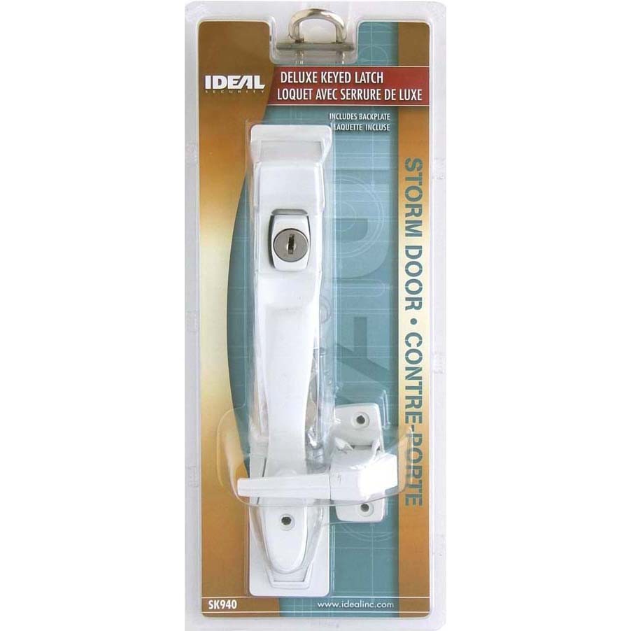 Discontinued: Dx Push-Button Handle Set With Key Lock, White