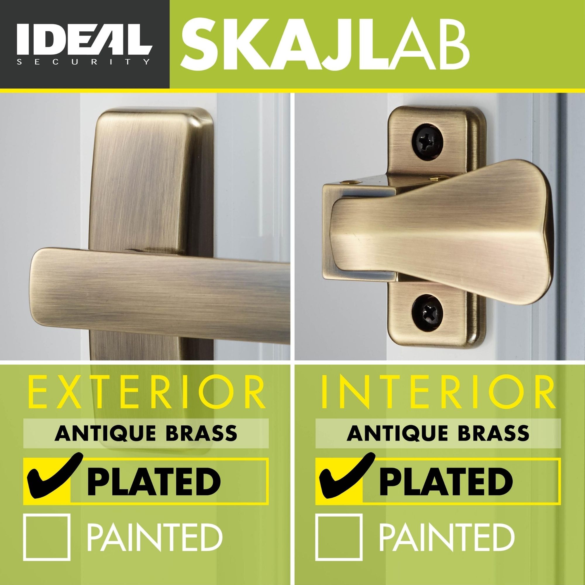 Ideal Security AJ Black Lever Set For Storm Doors SKAJLBL