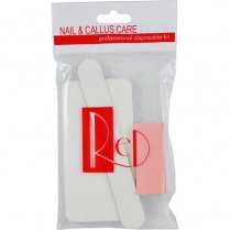 Red Nail Disposable Pedicure Kit Grit 80/100 PK200