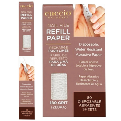 Cuccio Nail File Refill Paper 180 Grit Zebra 50 PK 15362