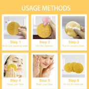 Round Shaped Compressed Facial Sponge 50pcs 08289