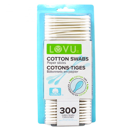 Lovu Cotton Swabs 100% Cotton Tips 300 ct 13486