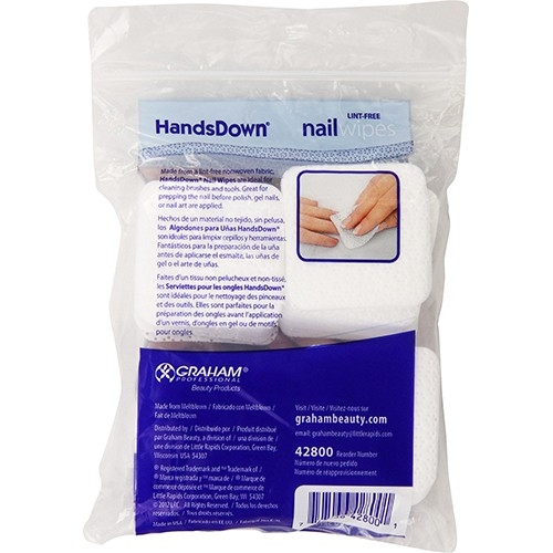 Handsdown Nail Wipes Lint Free 2"x2" White 200/bag  42800