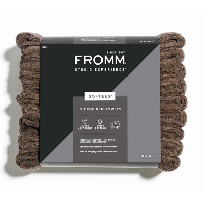 FROMM Softees Microfiber Towels 10PK Brown 45012