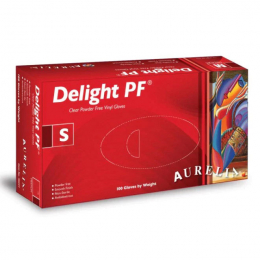 Aurelia Delight PF Vinyl Powder-Free Gloves 100PK S 38226