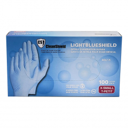 CleanShield Nitrile Exam Gloves Sky Blue 100pcs X-SM 100B3.5