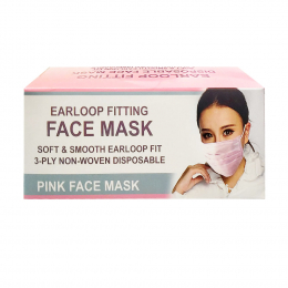 Berkeley Disposable Earloop Face Mask 50pcs Pink FM101-PI