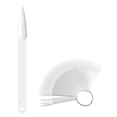 Cre8tion Chart Fan 50 pcs Triangle Shape Tips White 10393
