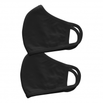Cre8tion Fabric Face Mask 3 Layer Black 2PK 10408 L
