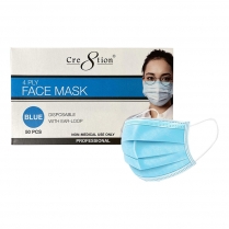 Cre8tion Disposable Face Mask 4 Ply Blue 50 Pcs 10418
