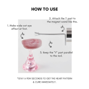 Heart Shaped Cat Eye Magnet Set 17469