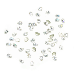 Mini Rhombic Diamonds Nails Gemstones 100pcs 20620