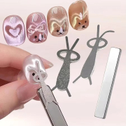 Cute Rabbit Shaped Cat Eye Magnet Set 24050
