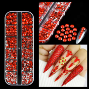 Clear Crystal Diamond Gems Nail Rhinestones Mixed 24512