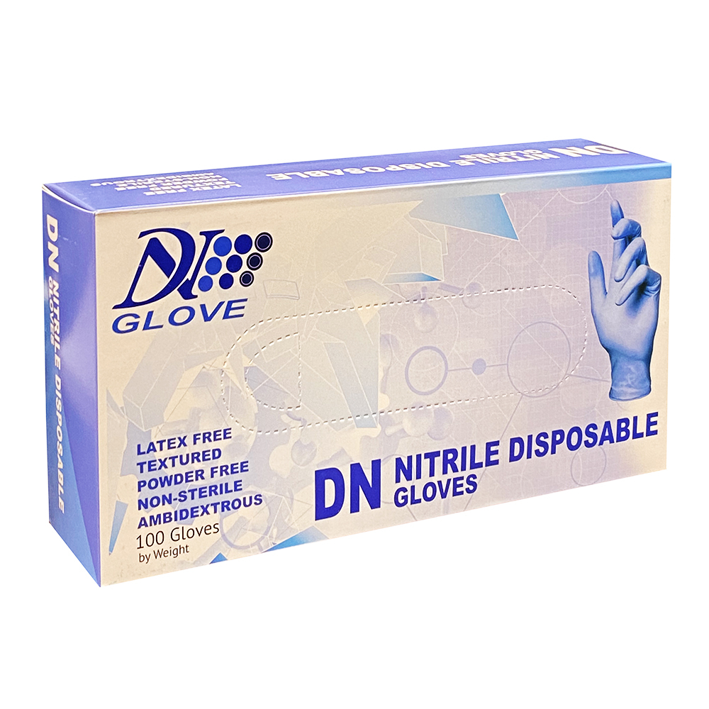 DN Nitrile Blue Powder Free Disposable Gloves LG100Pcs 31017