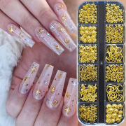 Nail Art Decorations Metal Gold 35209