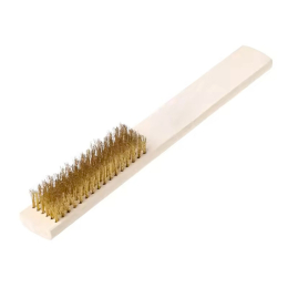Wood Handle Brass Wire Copper Cleaning Brush 41100