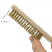 Wood Handle Brass Wire Copper Cleaning Brush 41100