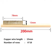 Wood Handle Brass Wire Copper Cleaning Brush 41100