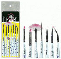 Berkeley 7 Style Nail Art Brush Set, Dotted Handle AB527-DT