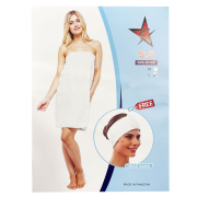 Silver Star Spa Robe Shower Wrap Button Large 71757