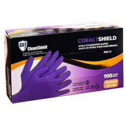 CleanShield Nitrile Exam Gloves Blue 100pcs Med 120CB/73281