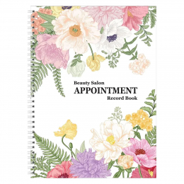 Deluxe Salon Appointment Book - 4 Column Flower AB114