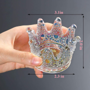 Glass Dappen Dish & Brush Holder GDD-2N1 00201