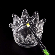 Glass Dappen Dish & Brush Holder GDD-2N1 00201