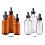 Glass Dropper Bottles 4 oz - Amber 4311A
