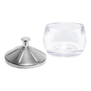 BerkeleyThick Walled Frosted Glass Liquid Cup W/SS Lid LC144