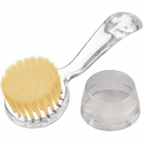 Facial Cleaning Brush, Clear Handle - Natural Bristles 00596